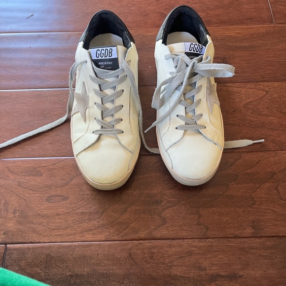 Golden Goose Cream and Gray Women's Sneakers - Picture 1 of 3